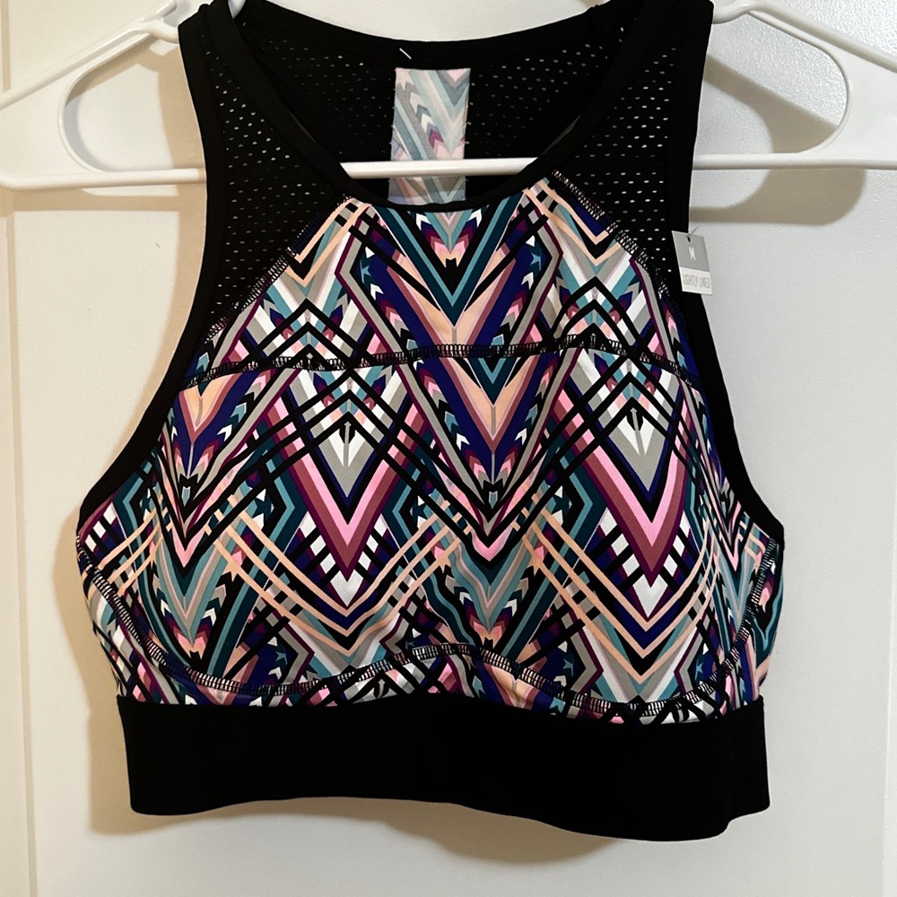 PINK Geometric Patterned Sports Bra